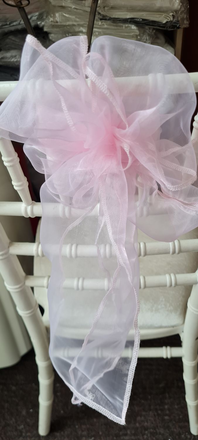 Eșarfe organza roz pal