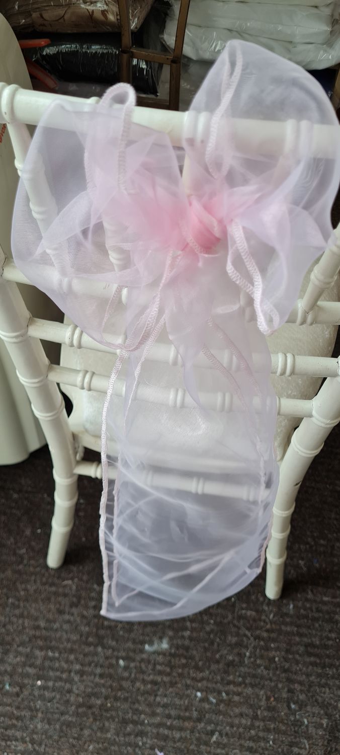 Eșarfe organza roz pal