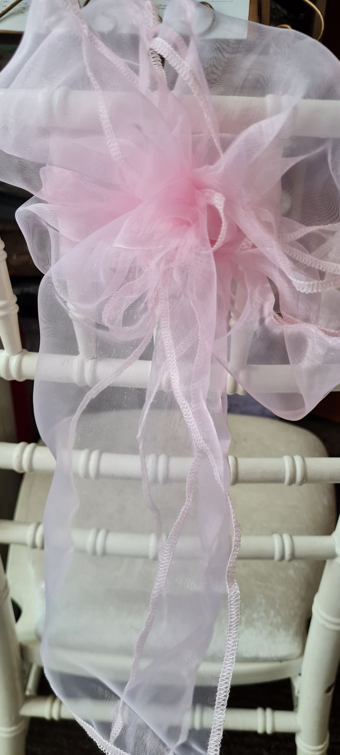 Eșarfe organza roz pal