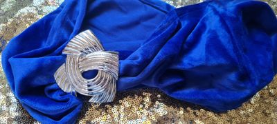 Benzi catifea super-soft albastru regal cu accesorii