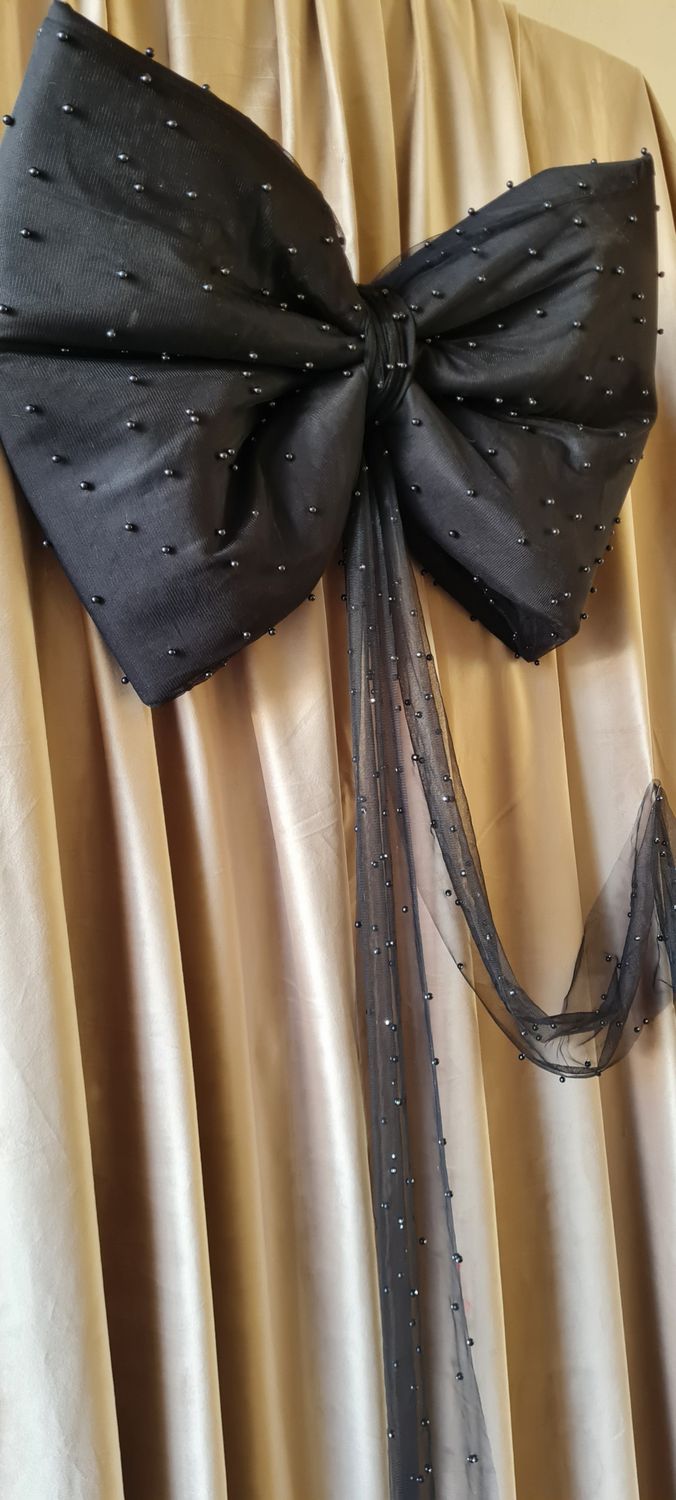 Funde decor confecționate din tulle cu biluțe