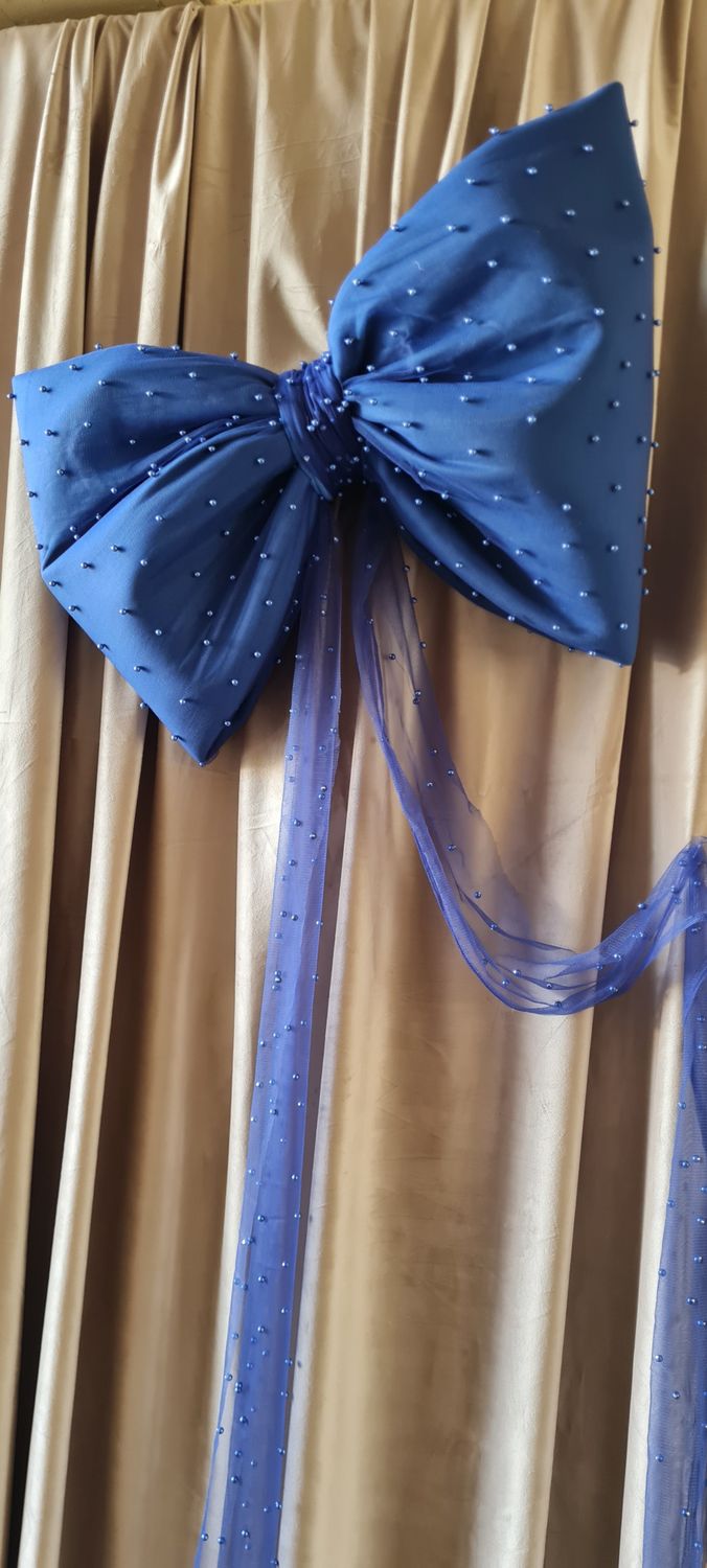 Funde decor confecționate din tulle cu biluțe