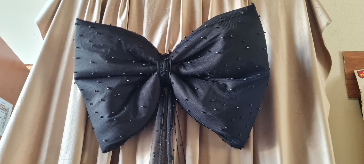 Funde decor confecționate din tulle cu biluțe