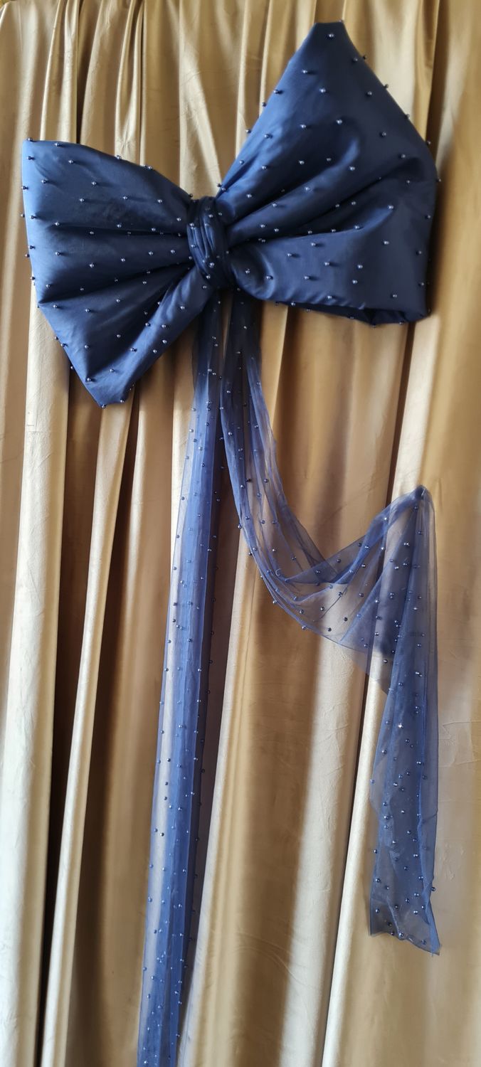Funde decor confecționate din tulle cu biluțe