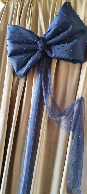 Funde decor confecționate din tulle cu biluțe