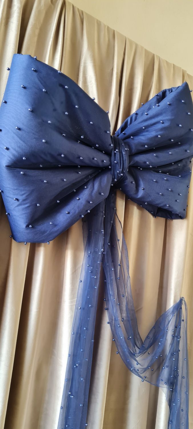Funde decor confecționate din tulle cu biluțe
