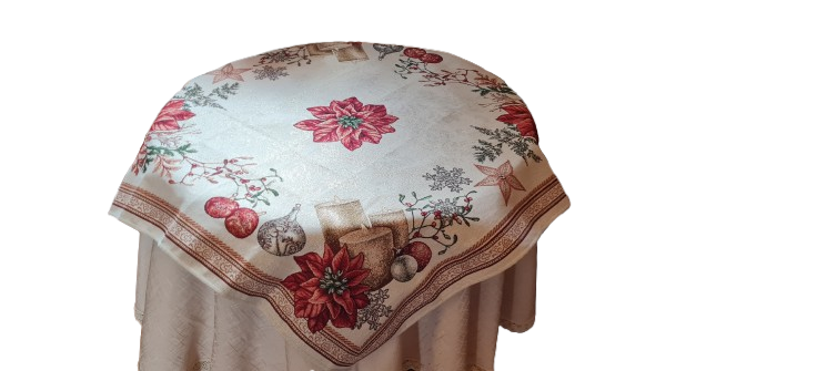 Față de masă / napron 100x100 cm poinsettia roșie