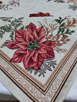 Față de masă / napron 100x100 cm poinsettia roșie