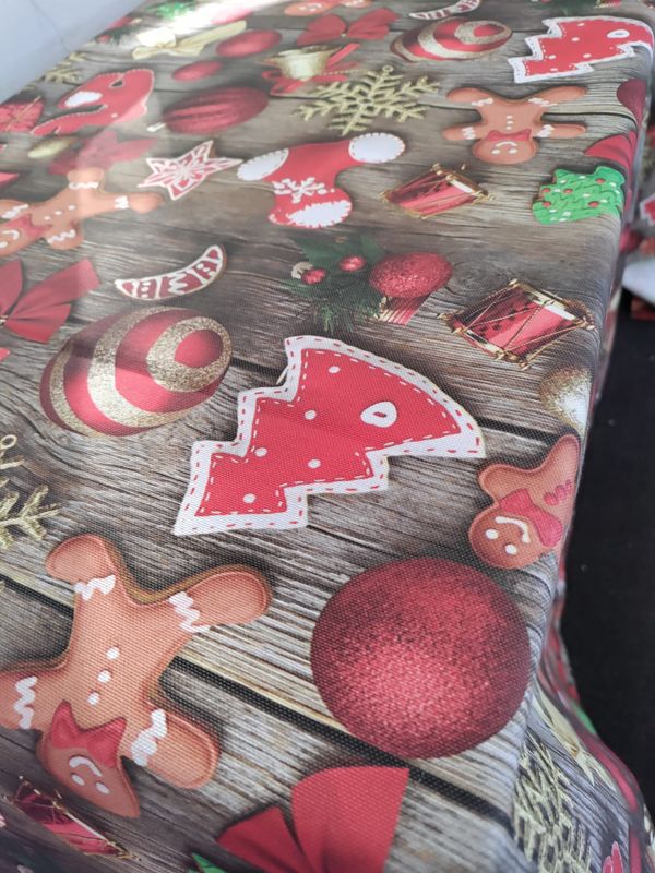 Față de masa țesătură impermeabila ”Gingerbread man”
