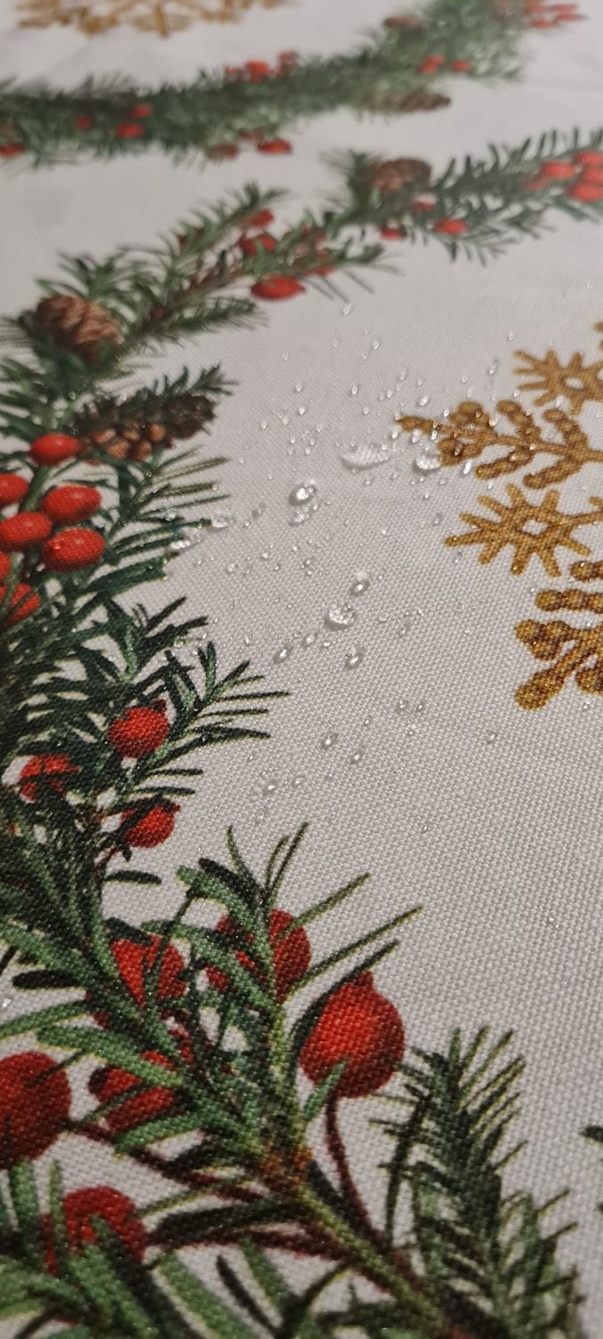 Față de masa țesătură anti pată ”coronite brad