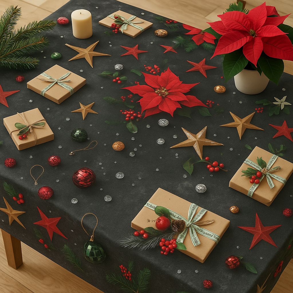 Față de masa țesătură impermeabila ”Merry Christmas”