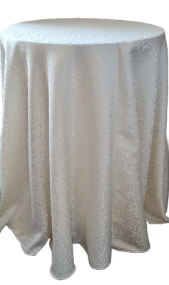 Față de masă brocart ivory , model melci mărime medie