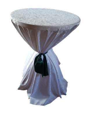 Fata masa  brocart alb, model marmura ”mare”