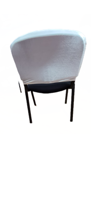 Husă spătar scaun vizitator catifea ivory Husă spătar scaun vizitator catifea ivory