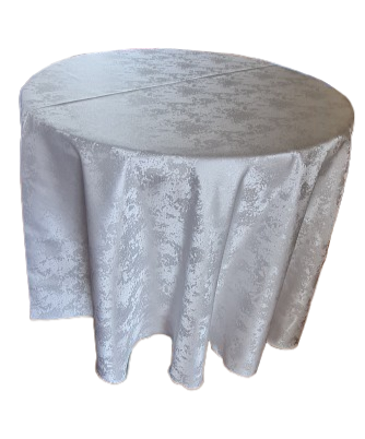 Față de masă brocart gri argintiu
