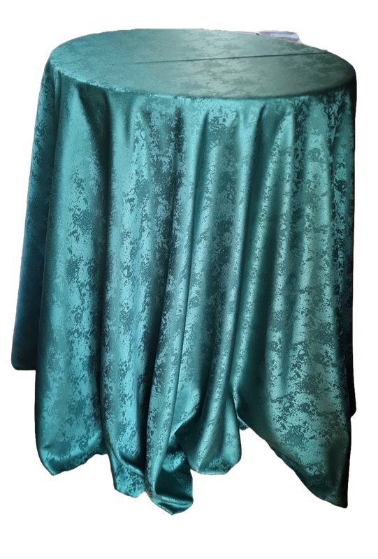 Față de masă brocart verde, model ape
