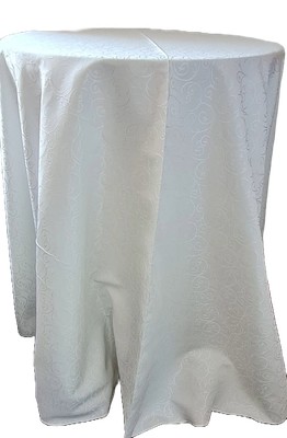 Față masă brocart ivory light, diametrul 300 cm, model melci