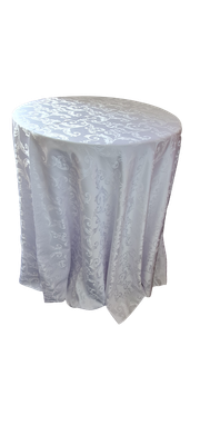 Fata masa D300 cm, brocart alb model crengute Fata masa D300 cm, brocart alb model crengute