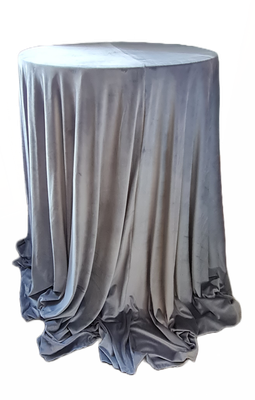 Fata masa gri-argintiu, catifea elastica