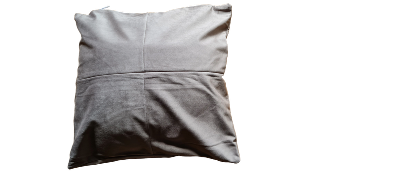 Set 2 fețe pernă catifea gri-maroniu