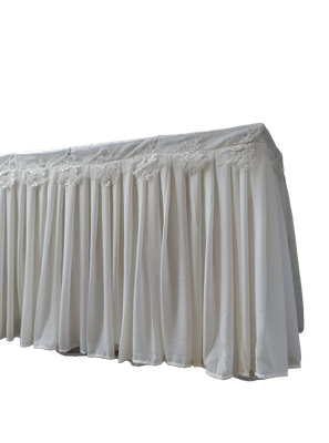 Fustă masa voal ivory cu dantela