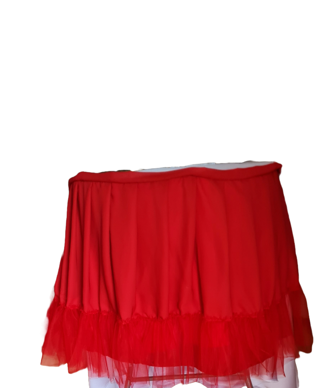 Fata masa 75x490 cm voal rosu și tulle