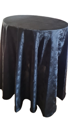 Față de masă brocart negru, model ape