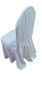 Huse ivory pentru  scaun restaurant cu spătar rotund