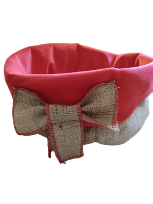 ”Coș”  textil iută și catifea