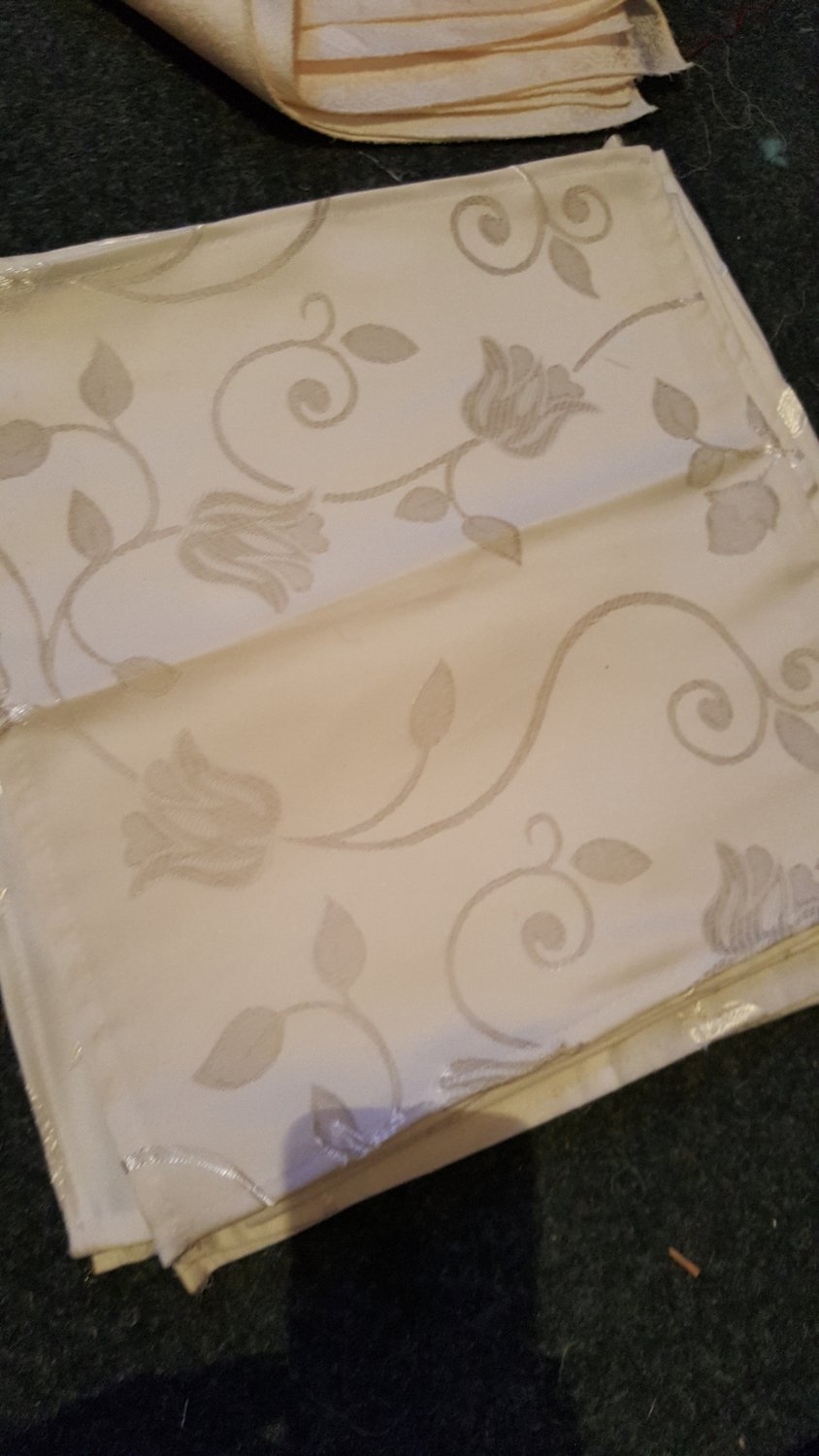 Servet brocart ivory model lalea, 30x30 cm