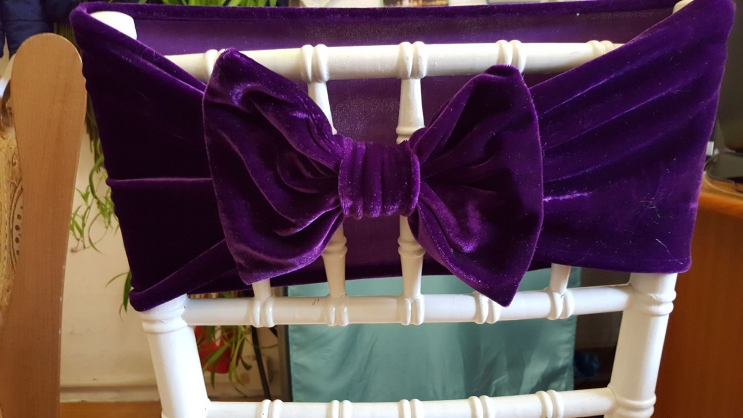 Esarfa catifea elastica  cu papion