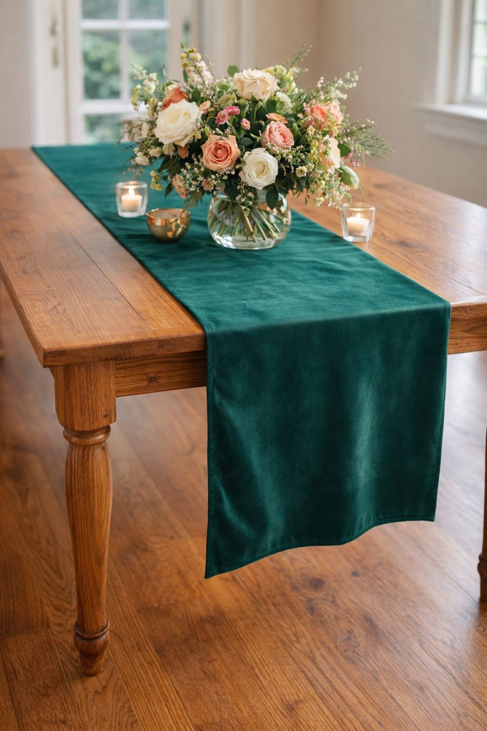 Traversa masa catifea verde smarald