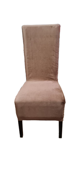 Huse catifea elastică, maro deschis / coniac