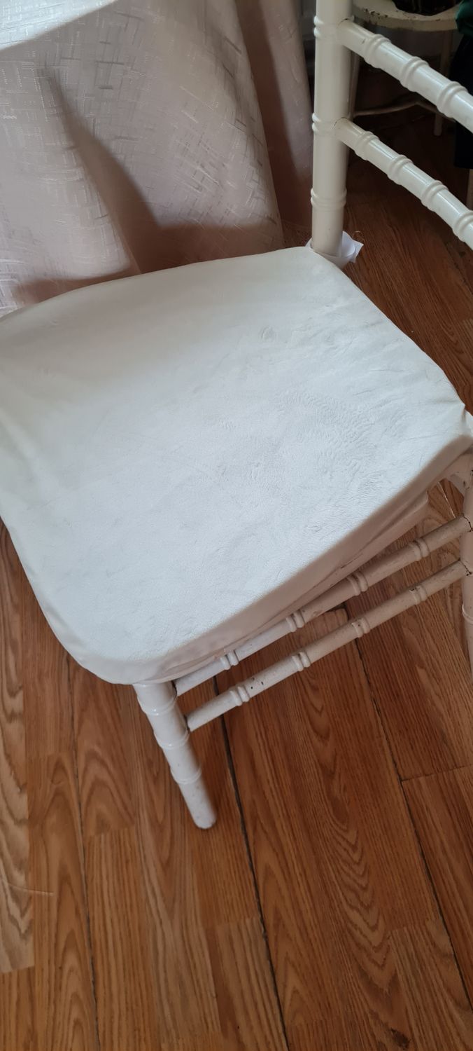 Husa pernă scaun, catifea ivory