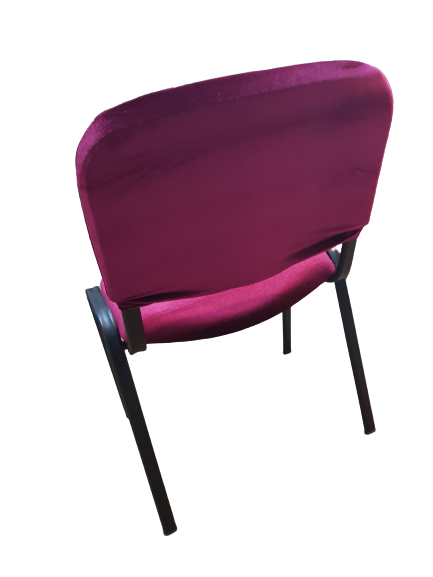 Husa scaun vizitator catifea vișinie