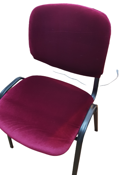 Husa scaun vizitator catifea vișinie