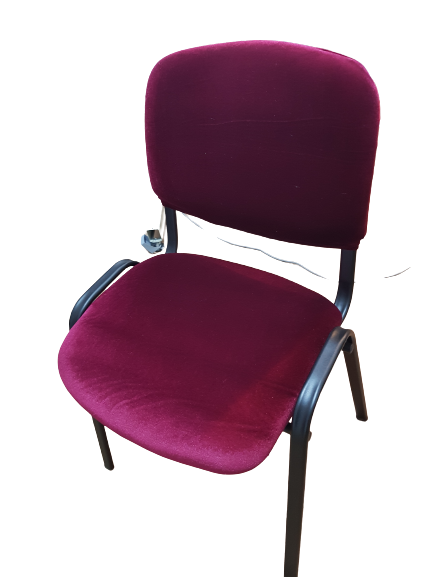 Husa scaun vizitator catifea vișinie