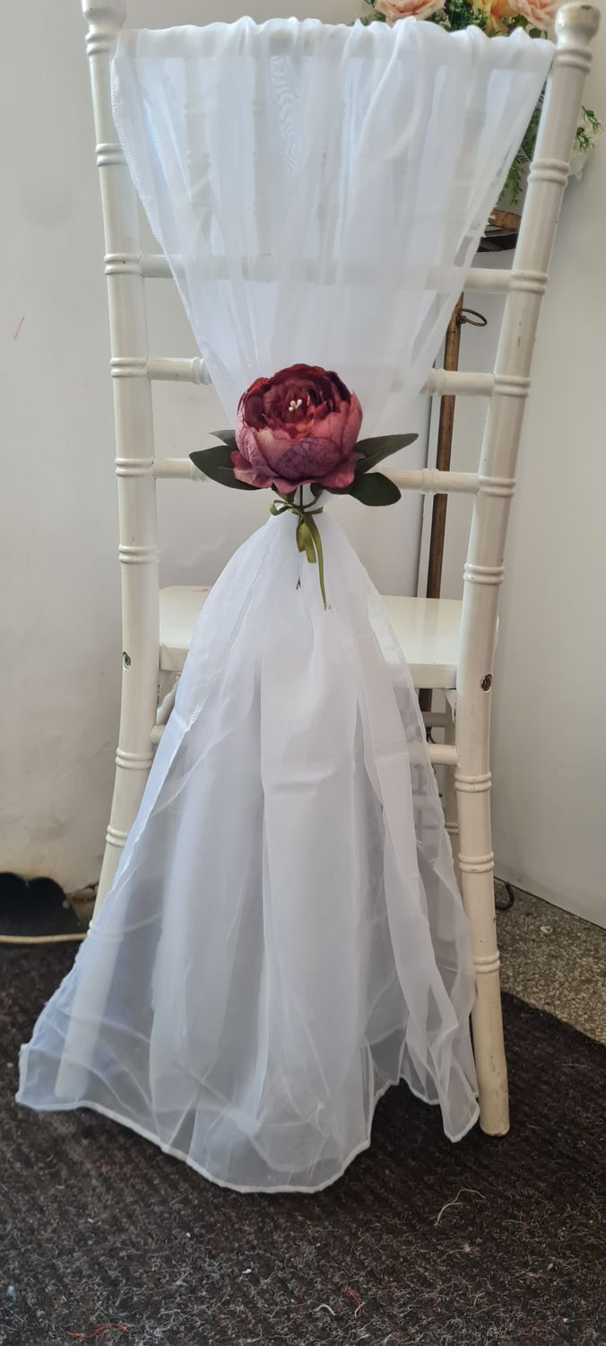 Eșarfe voal alb lungimea 190 cm