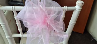 Eșarfe organza roz pal