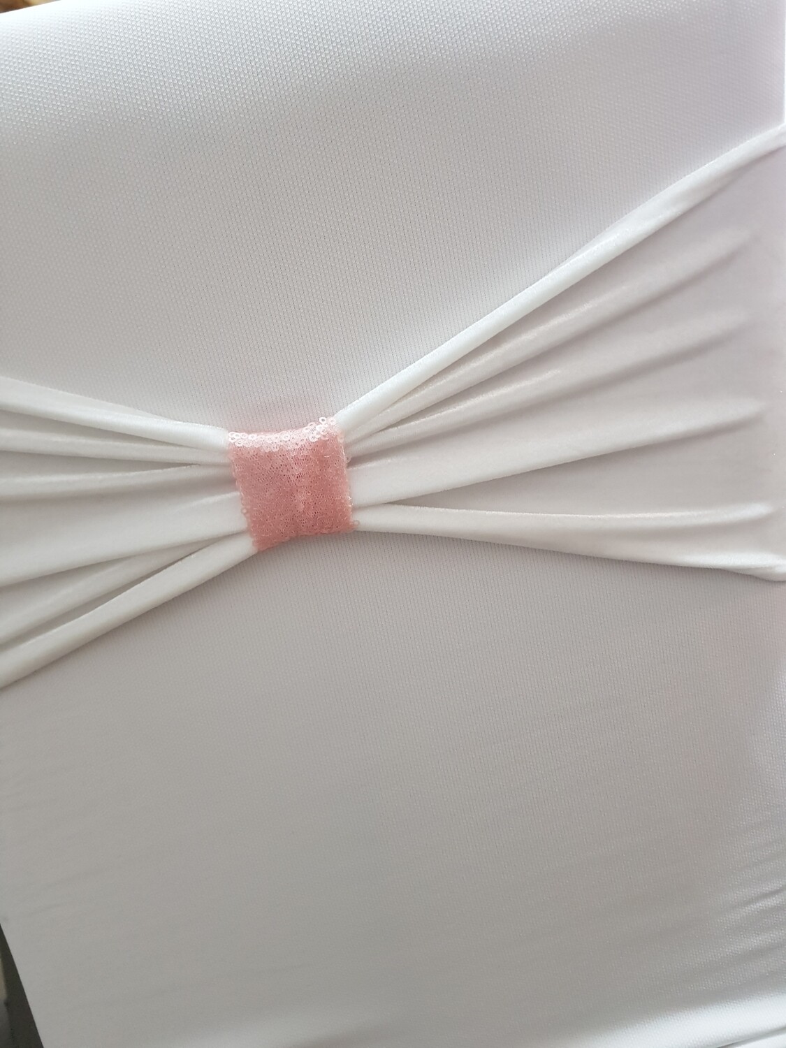 Benzi catifea alba cu inel roz