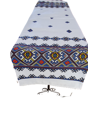 Traversă/ ștergar tematică rustică  (albastru)