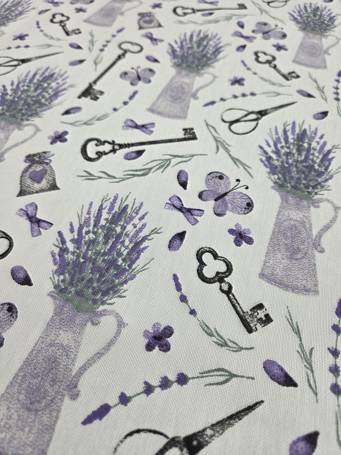 Față de masă cu lavandă, țesătură impermeabilă