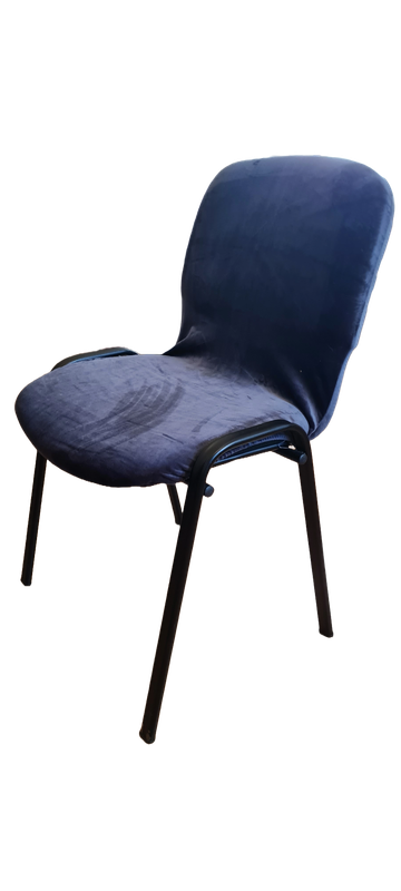 Husă scaun vizitator catifea super-soft gri (diverse tonuri) - 1 piesă