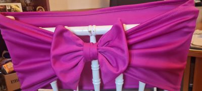 Benzi elastice fucsia-violet cu papion