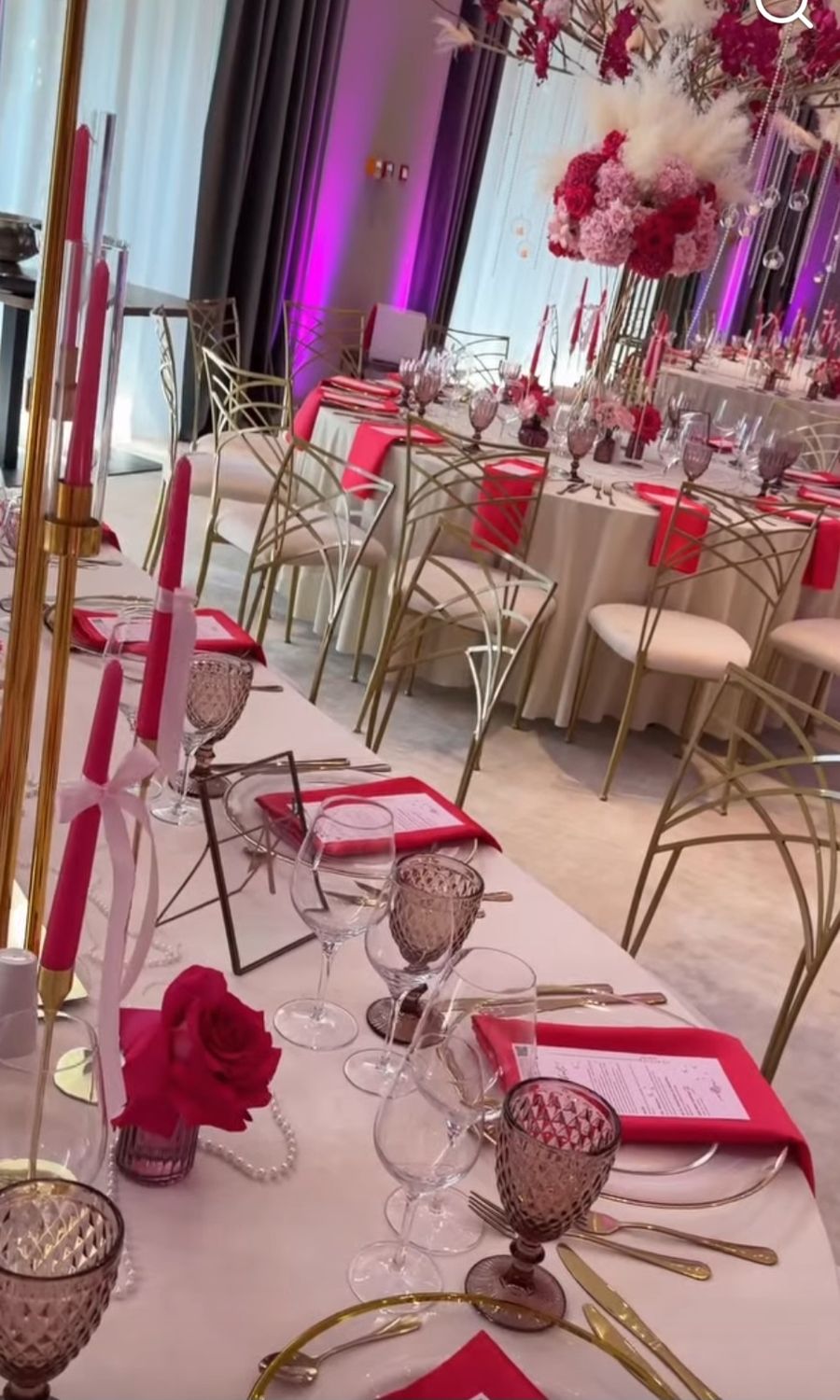 Șervete brocart satinat roz fucsia
