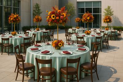 Fata masa brocart verde mentă , diametrul 320 cm