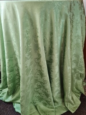 Fețe de masă rotunde, brocart verde deschis