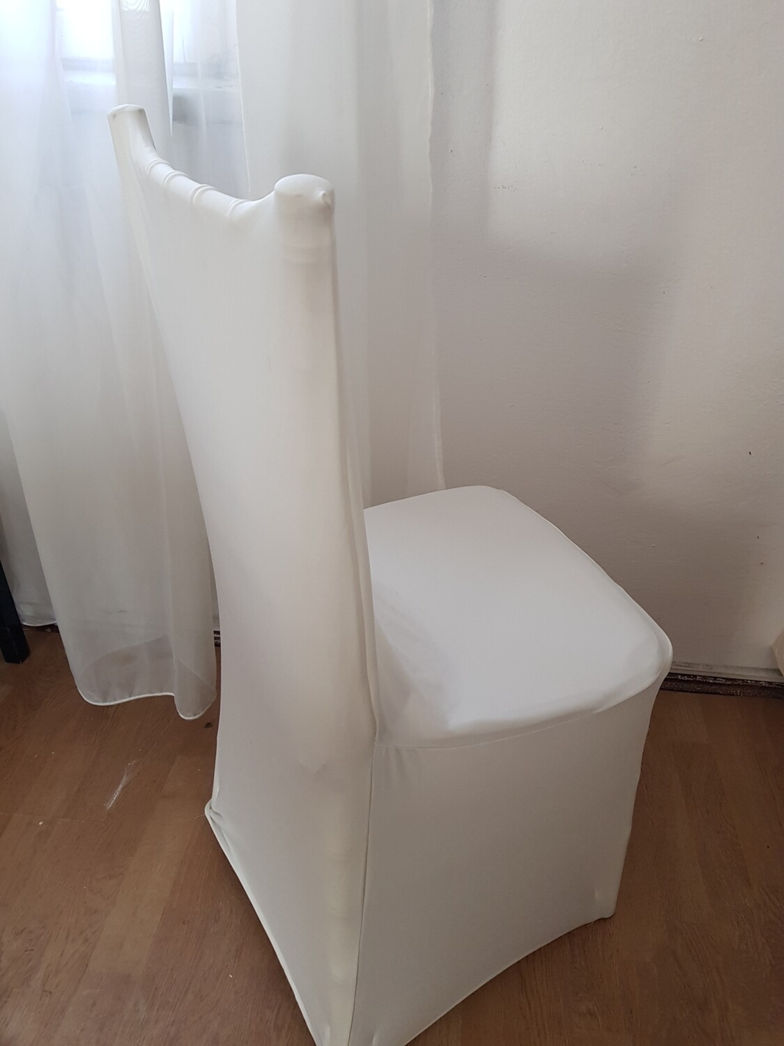 Huse stretch scaun lycra alb