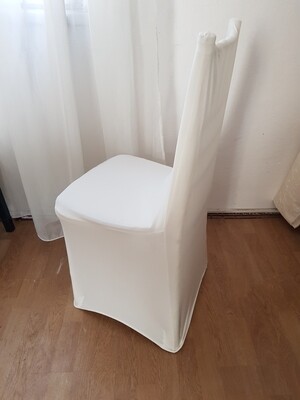 Huse stretch scaun lycra alb