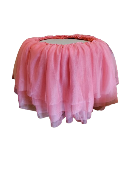 Fustă cristelniță botez /masă tort realizată din tulle